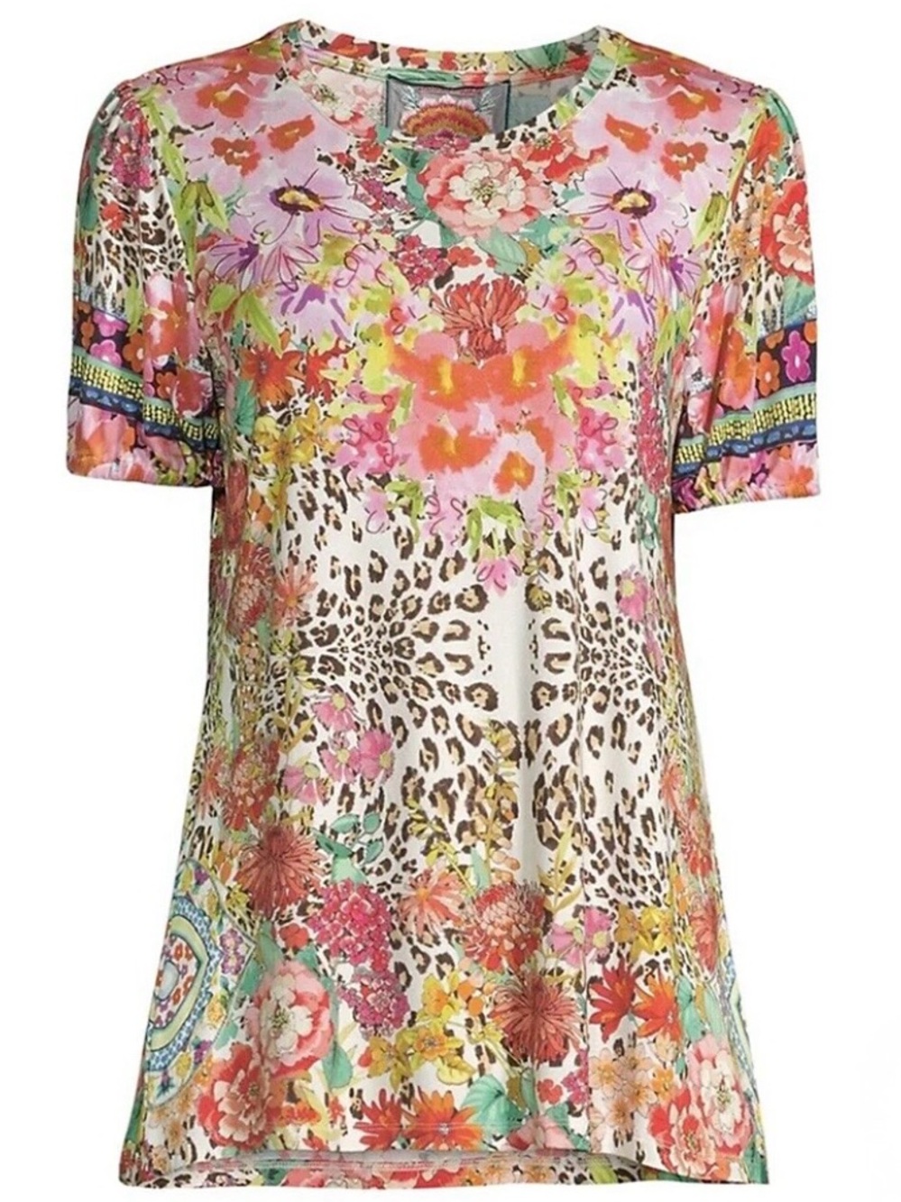 Johnny Was Puff Sleeve Tee in Wild Garden. Size XXL. EUC. - Picture 8 of 15